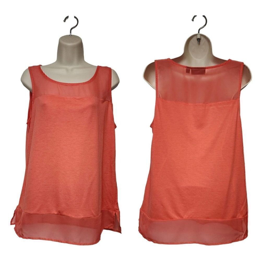 Versona Orange Lightweight Orange Tank Top Size Large